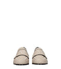 Max Mara Beige Fabric Slip-On Loafers