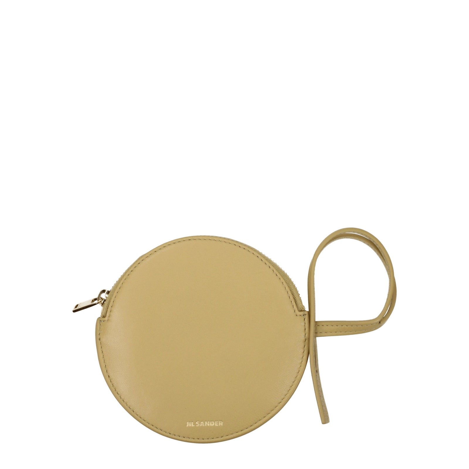 Portefeuilles en cuir beige Jil Sander