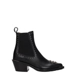 Bottines en cuir noir Chloé