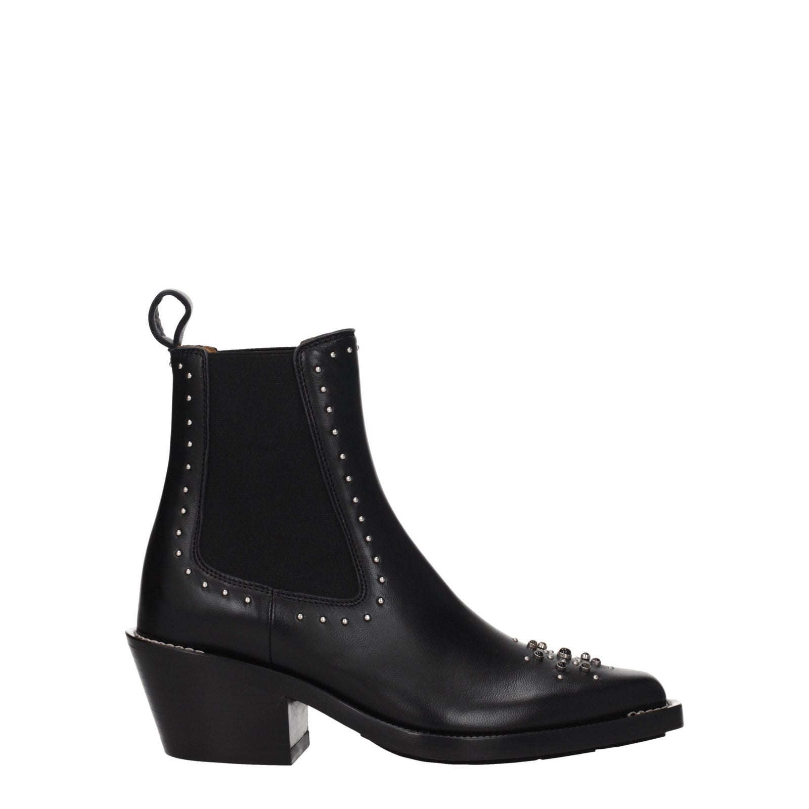 Bottines en cuir noir Chloé