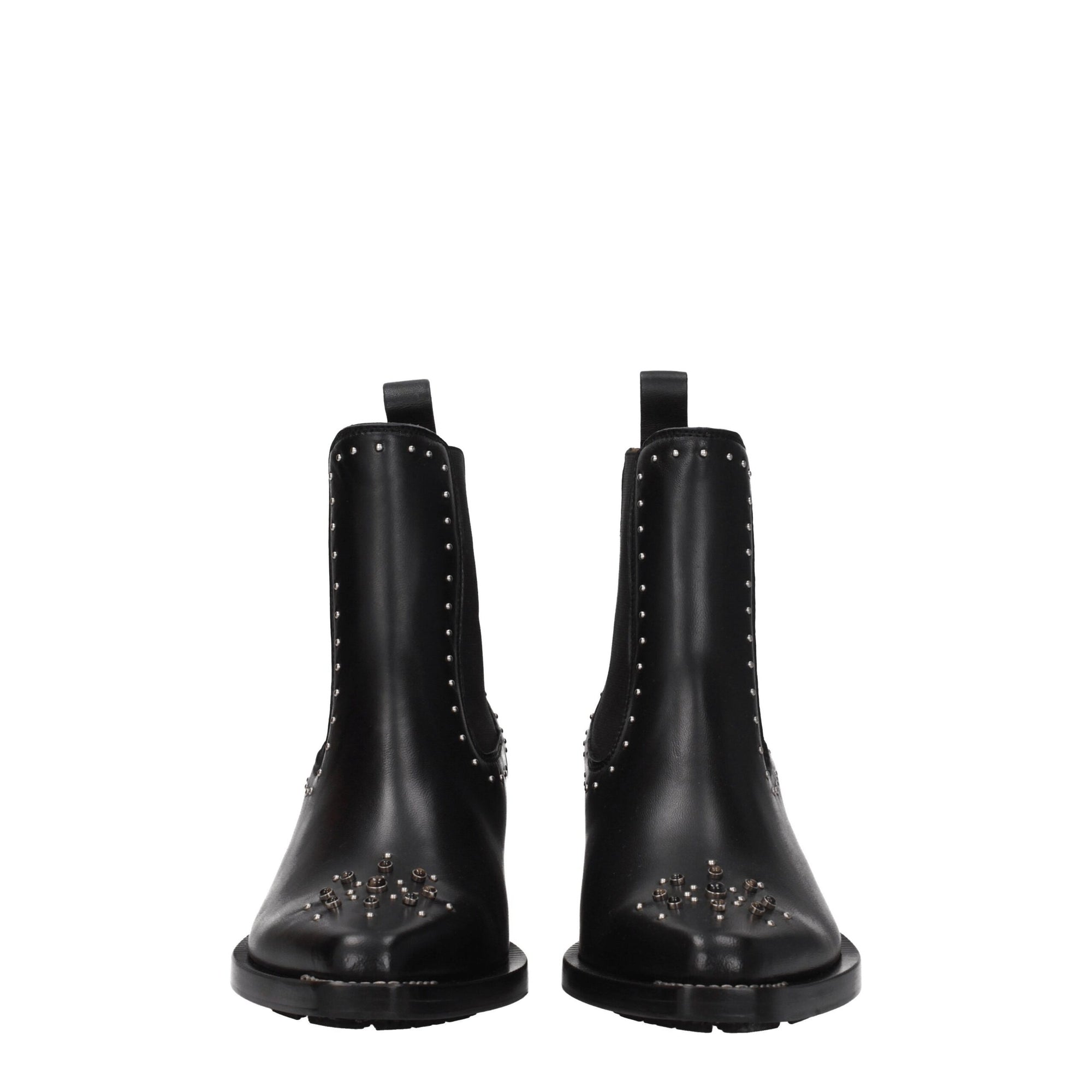 Bottines en cuir noir Chloé