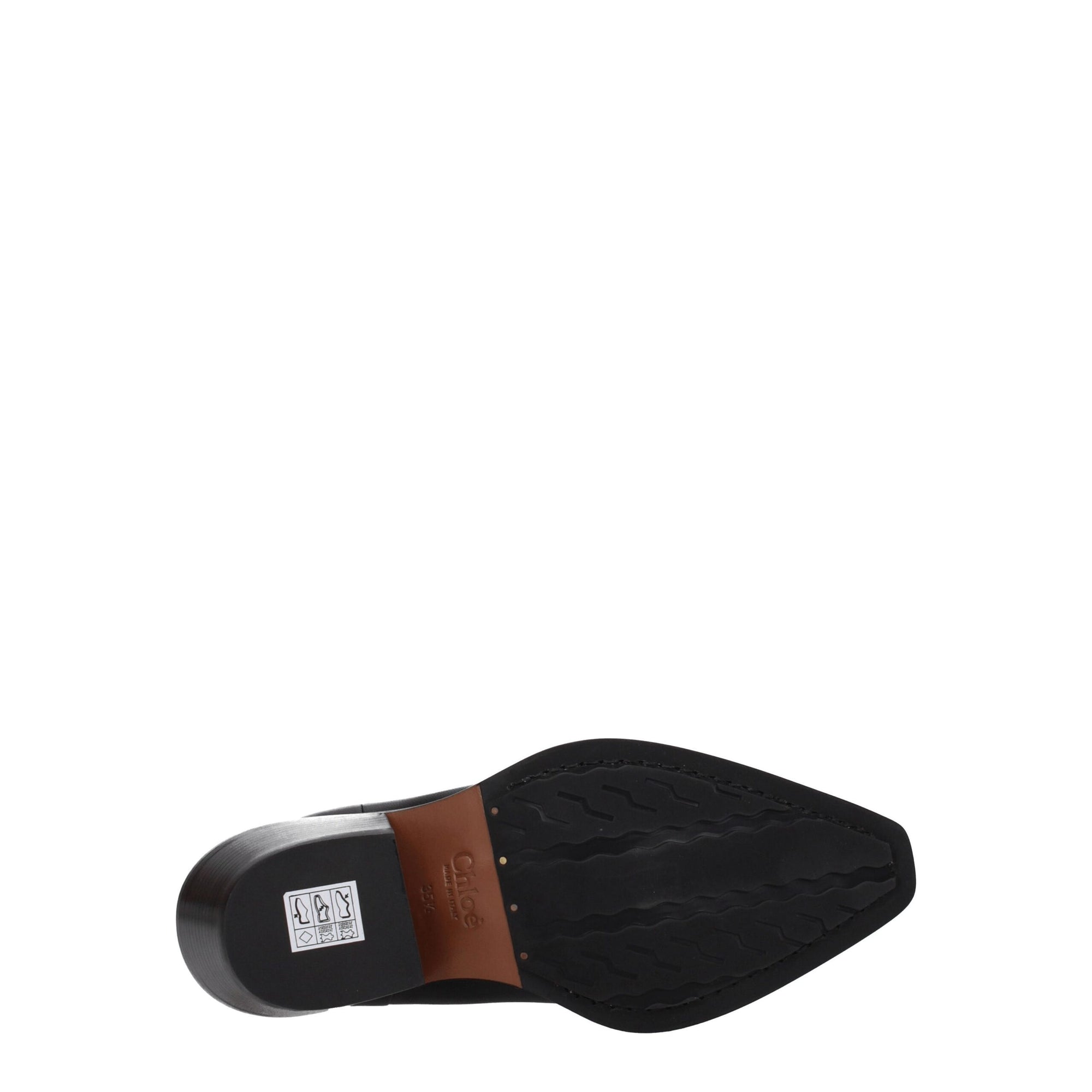 Bottines en cuir noir Chloé