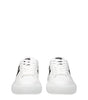 Versace White Leather Low Tops