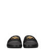 Versace Black Leather Slippers Sandals
