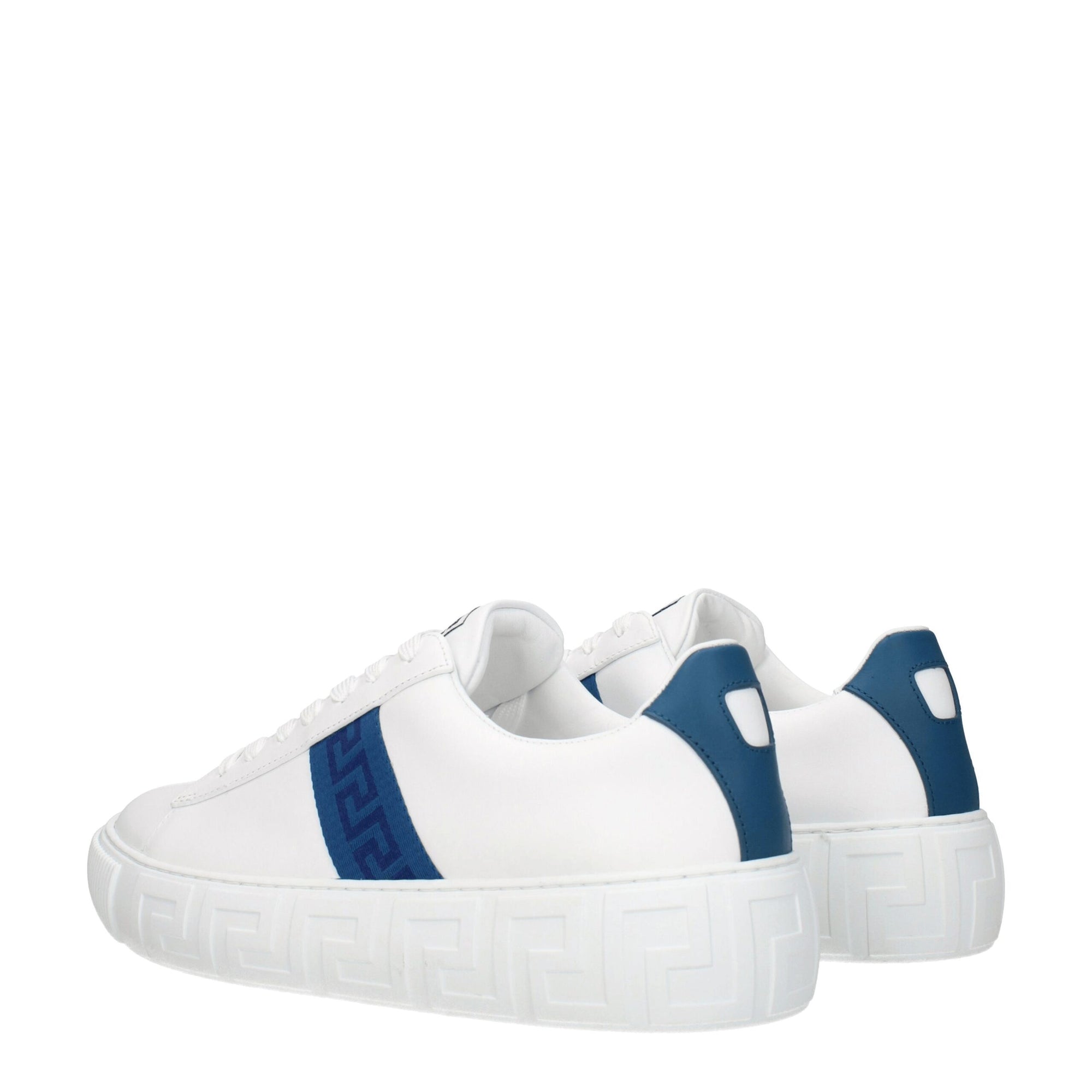 Versace White Leather Low Tops