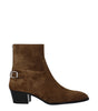 Celine Brown Leather Ankle Boots
