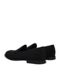 Dolce & Gabbana Black Velvet Slip-On Loafers