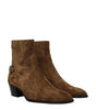 Celine Brown Leather Ankle Boots
