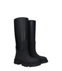 Burberry Black Cotton Rain Boots
