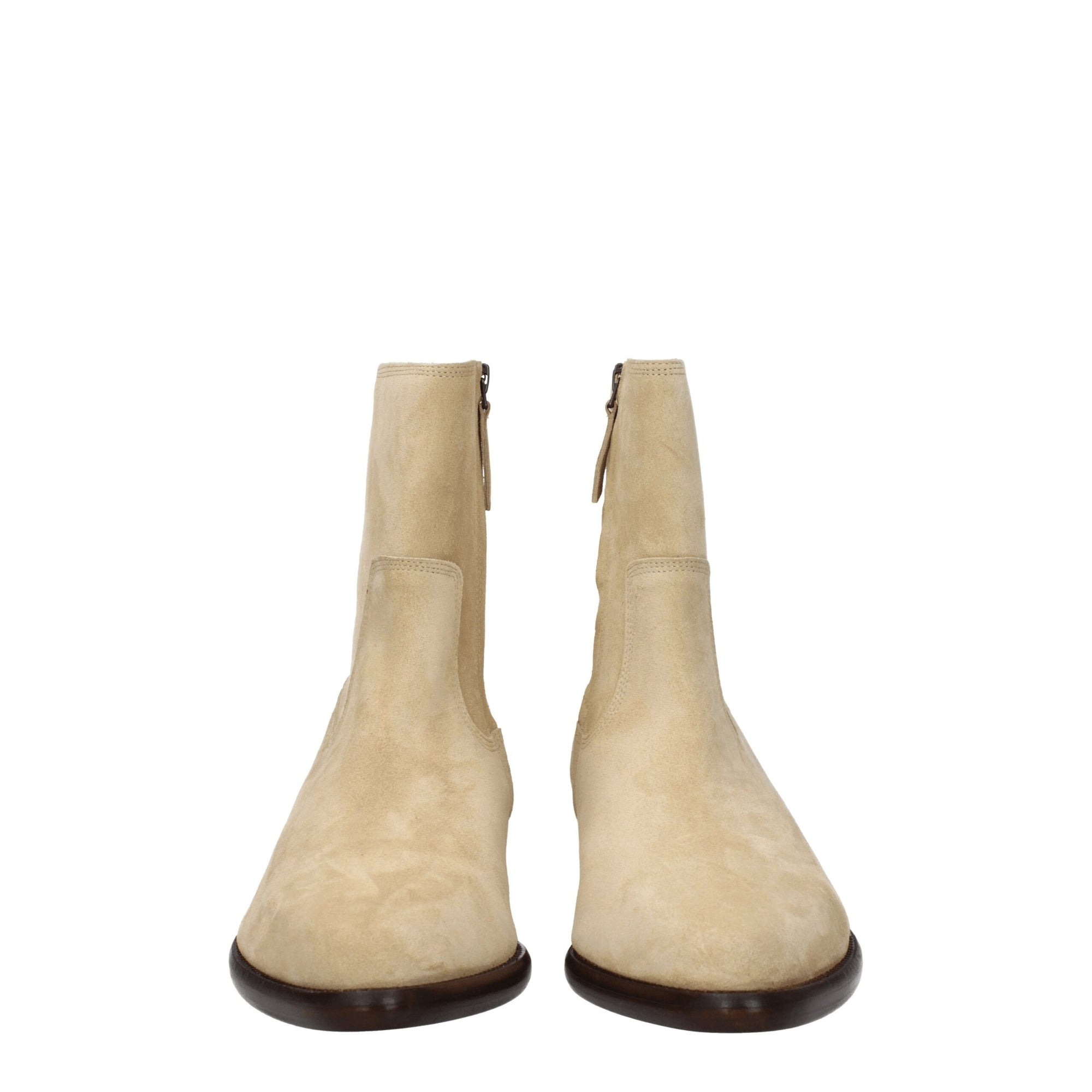 Bottines en cuir beige Isabel Marant