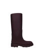 Burberry Red Cotton Rain Boots