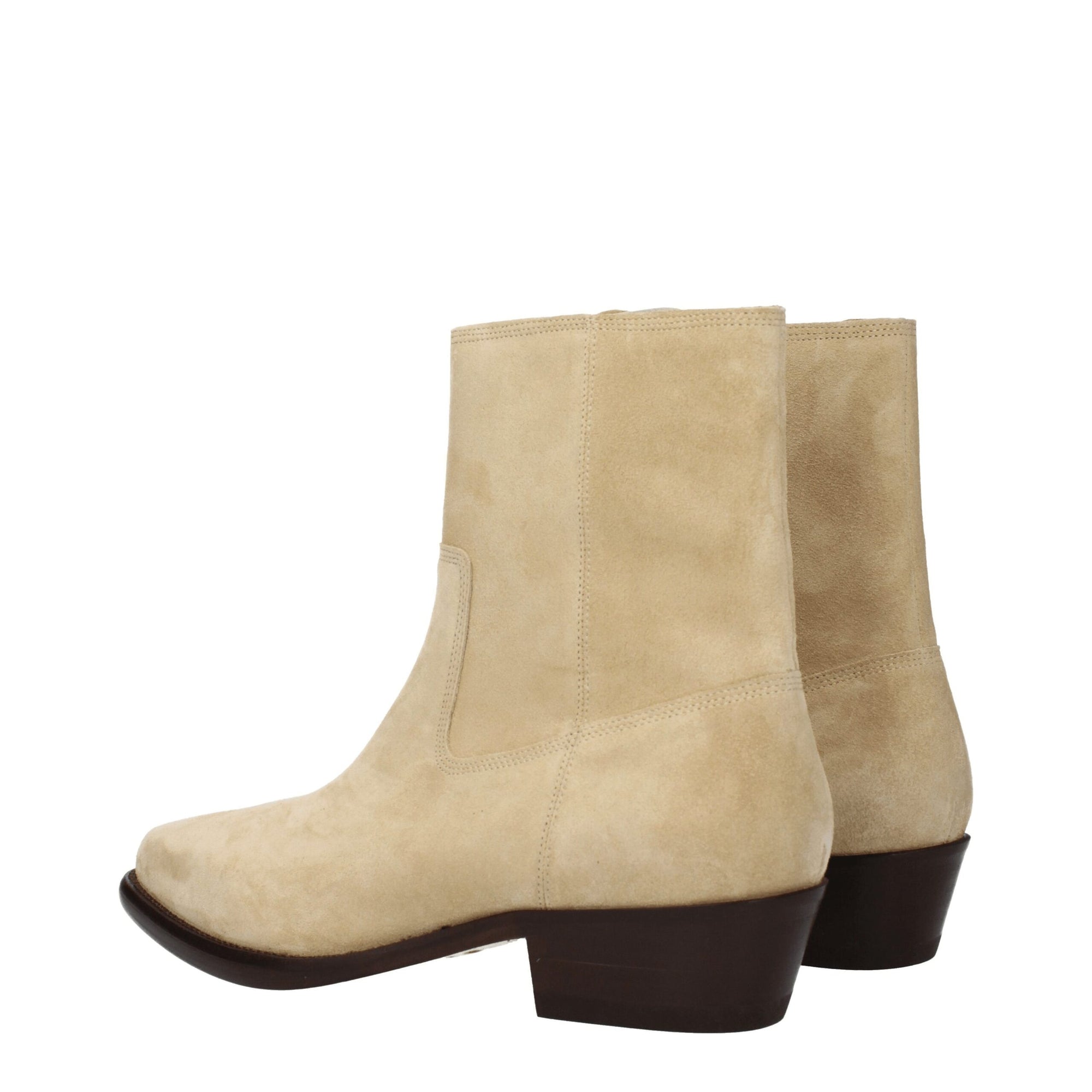 Bottines en cuir beige Isabel Marant