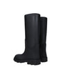 Burberry Black Cotton Rain Boots