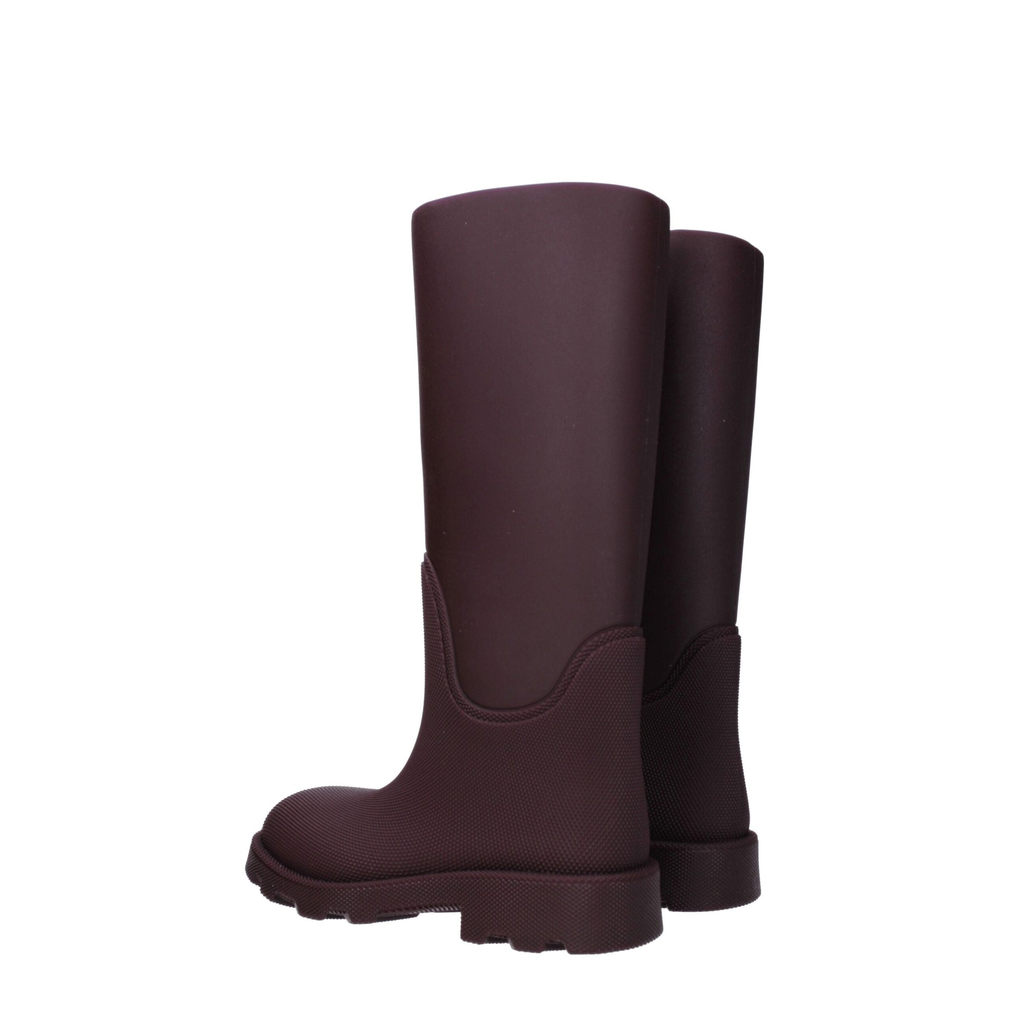 Burberry Red Cotton Rain Boots