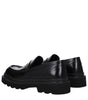 Dolce & Gabbana Black Leather Slip-On Loafers