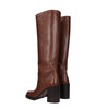 Prada Brown Leather High Heel Boots