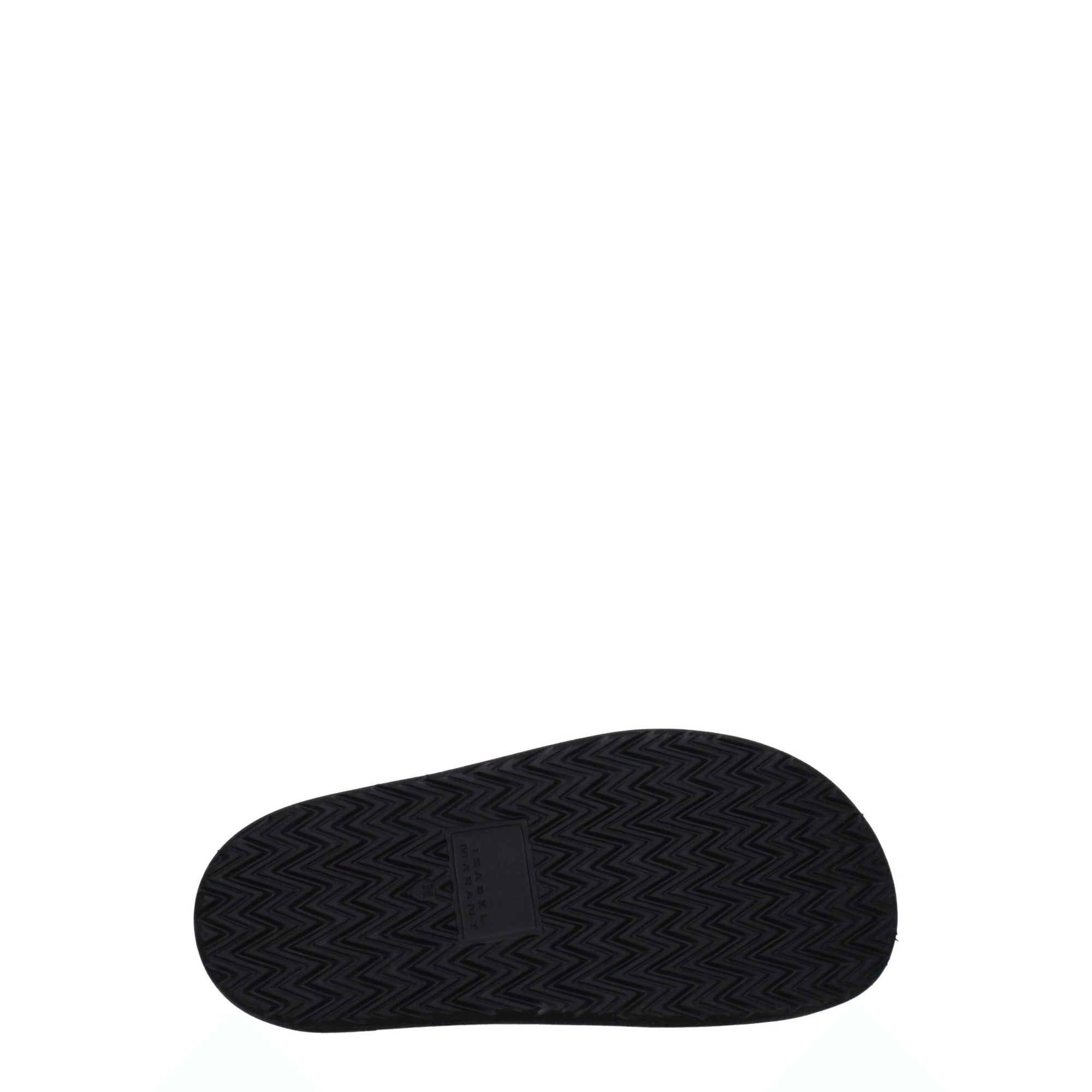 Sandales chaussons en cuir noir Isabel Marant