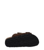 Palm Angels Brown Leather Slippers Sandals