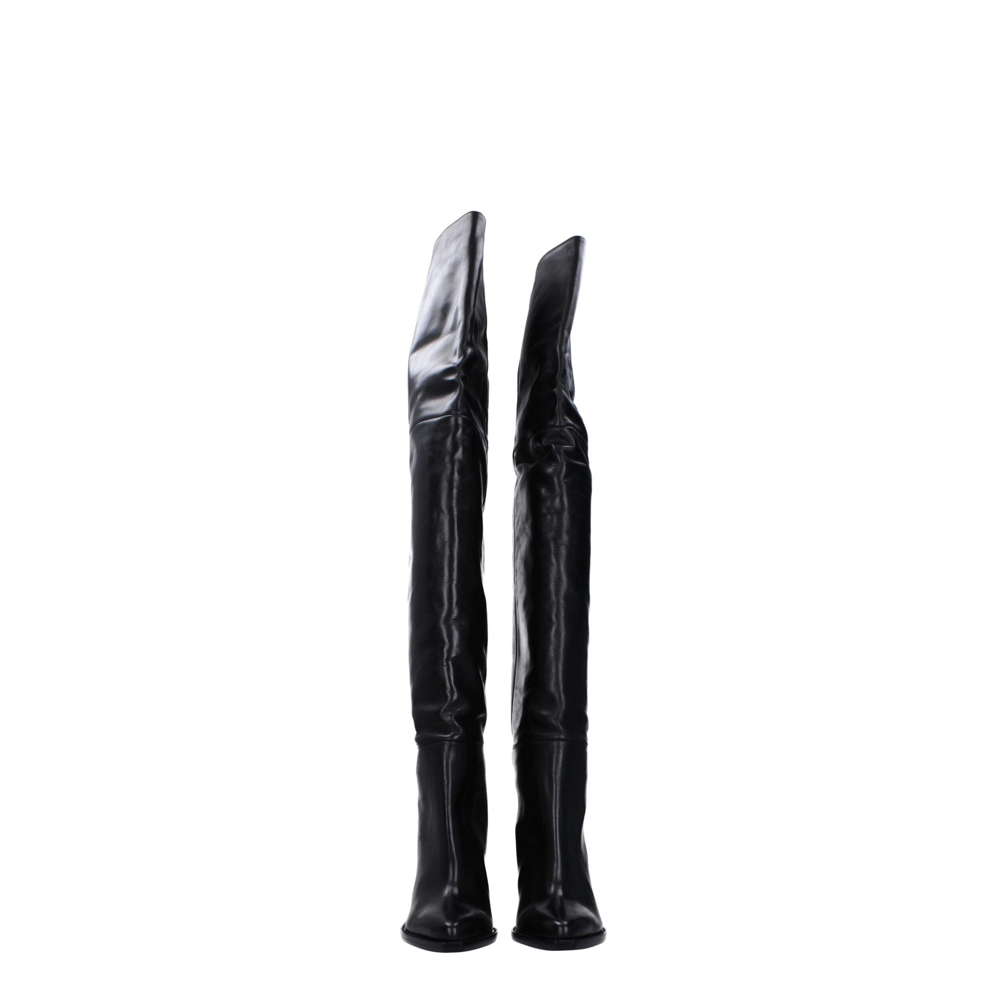 Isabel Marant Black Leather Over The Knee