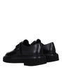 Max Mara Black Leather Oxfords And Derbies