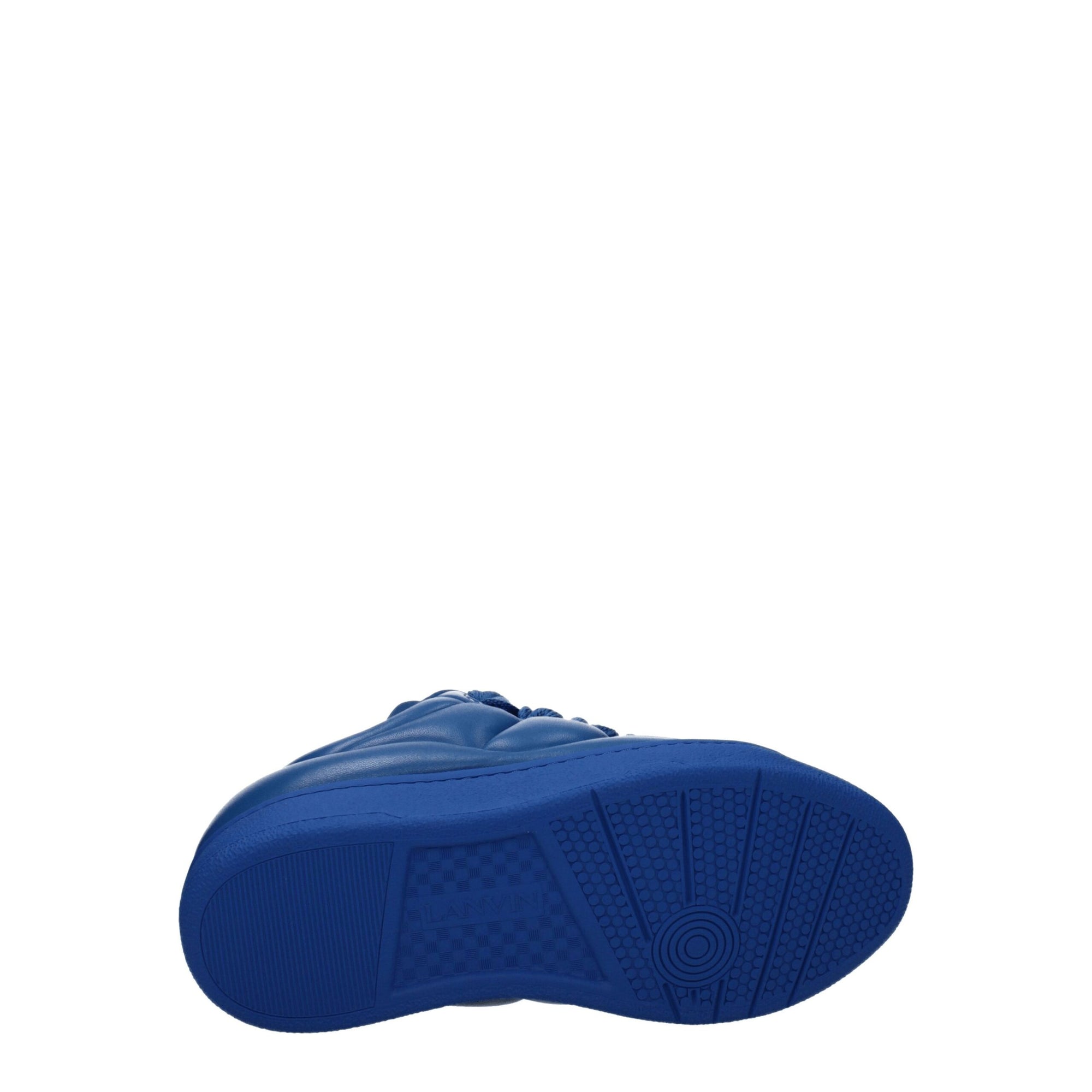 Lanvin Blue Leather Low Tops