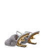 Sandales chaussons Fendi en vison gris