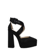 Jimmy Choo Black Satin Platforms