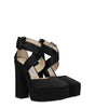 Jimmy Choo Black Satin Platforms