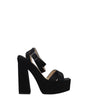 Jimmy Choo Black Satin Platforms