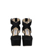 Jimmy Choo Black Satin Platforms
