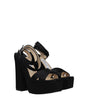 Jimmy Choo Black Satin Platforms
