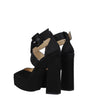 Jimmy Choo Black Satin Platforms