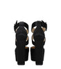 Jimmy Choo Black Satin Platforms