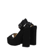 Jimmy Choo Black Satin Platforms