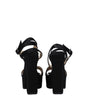 Jimmy Choo Black Satin Platforms