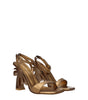 Palm Angels Gold Leather Platforms