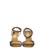 Palm Angels Gold Leather Platforms