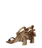 Palm Angels Gold Leather Platforms