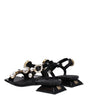 Dolce & Gabbana Black Leather Flat Sandals