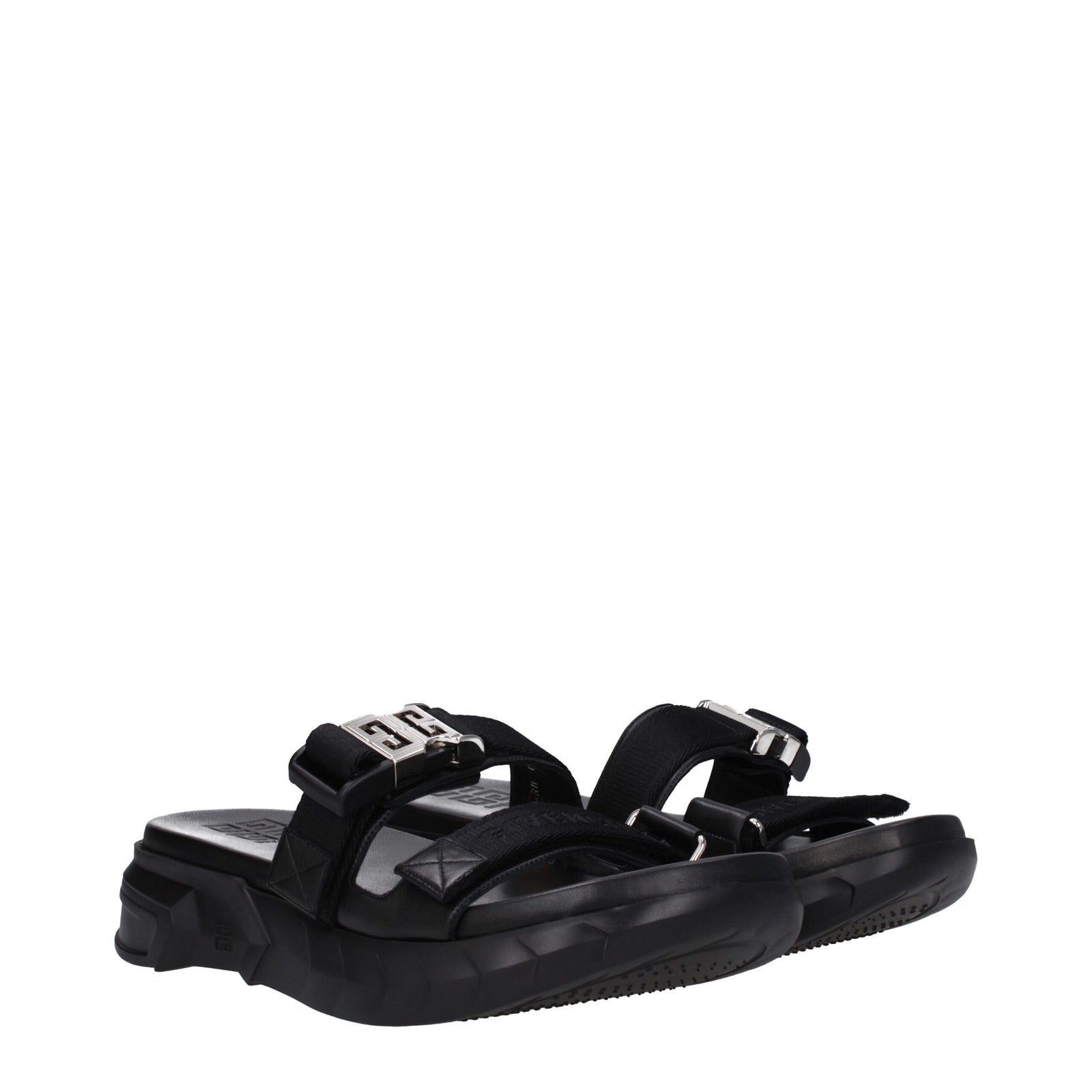 Givenchy Black Fabric Slippers Sandals