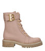 Balmain Beige Leather Ankle Boots