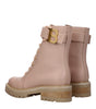 Balmain Beige Leather Ankle Boots