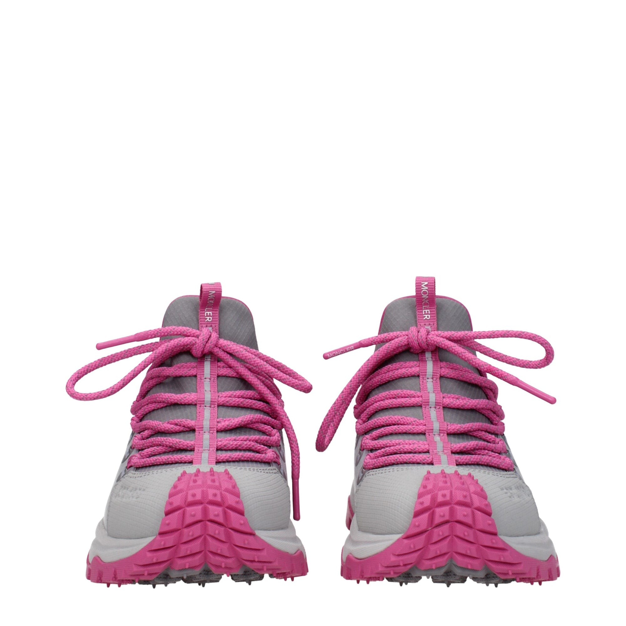 Moncler Gray Fabric Athletic Sneakers