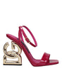 Dolce & Gabbana Pink Leather Stiletto Heels Sandals