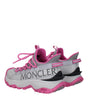 Moncler Gray Fabric Athletic Sneakers