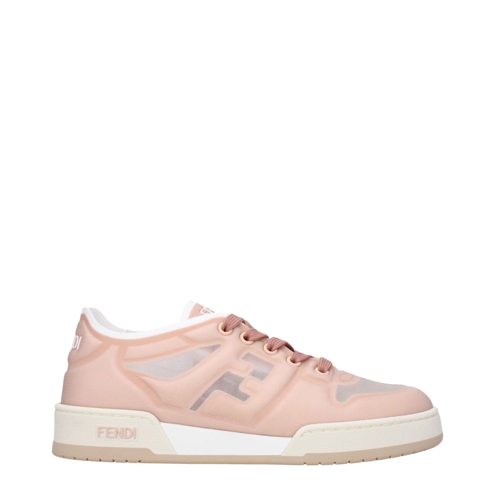 Baskets Fendi en fibres roses