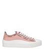 Moncler Pink Fabric Low Tops