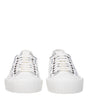 Moncler White Fabric Low Tops