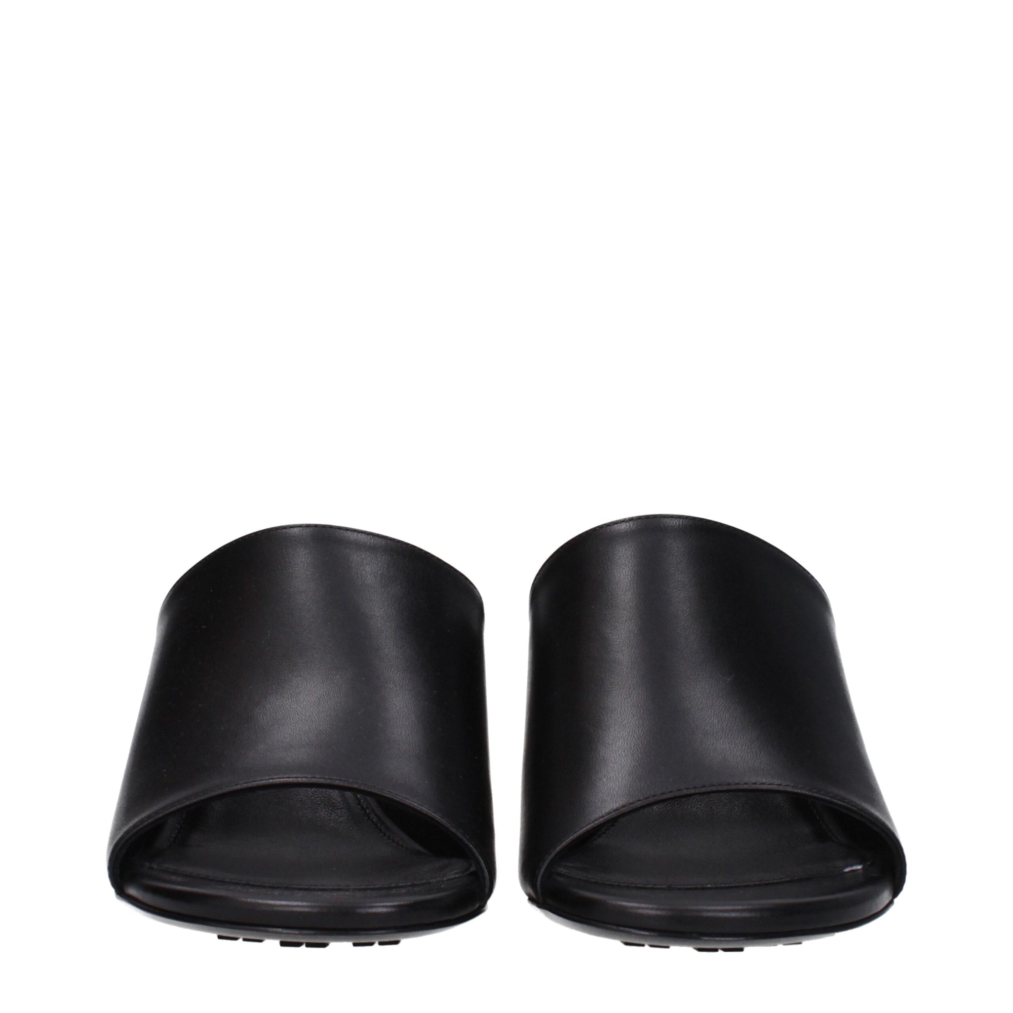 Sandales à talons aiguilles en cuir noir Givenchy