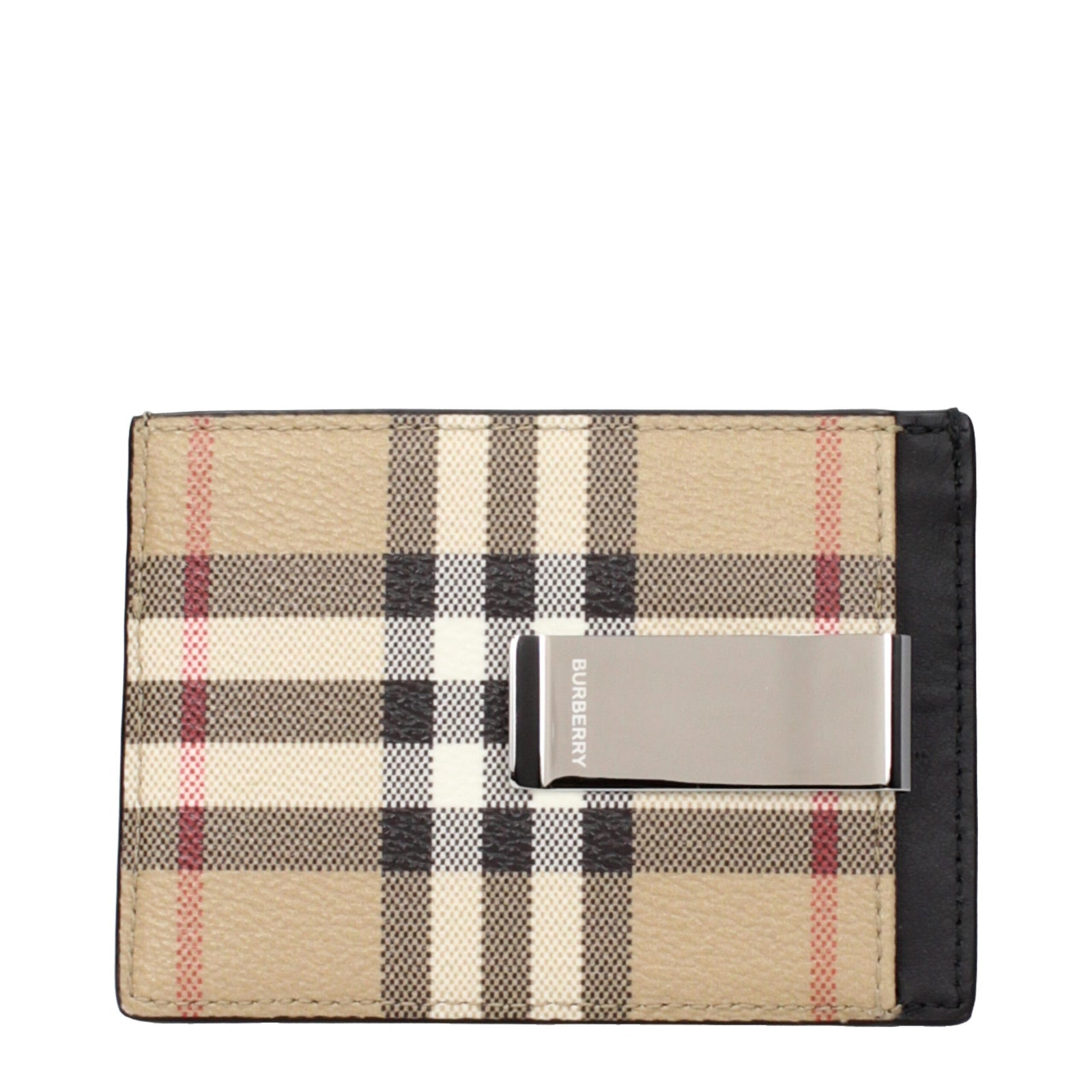 Porte-cartes Burberry en tissu beige